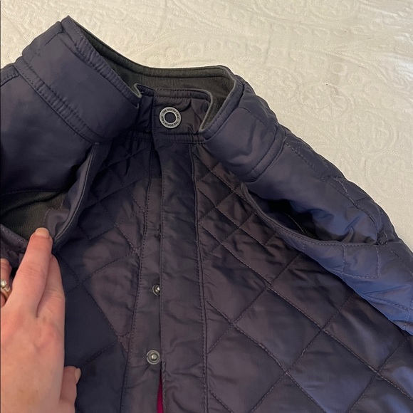 The North Face Oh Dee Oh Quilted Greystone Blue Primaloft Snap-Up Skirt, Size 4 - Picture 5 of 6